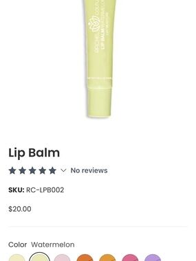 Rachel Couture Watermelon Lip Balm Tube - Hydrating Lip Treatment